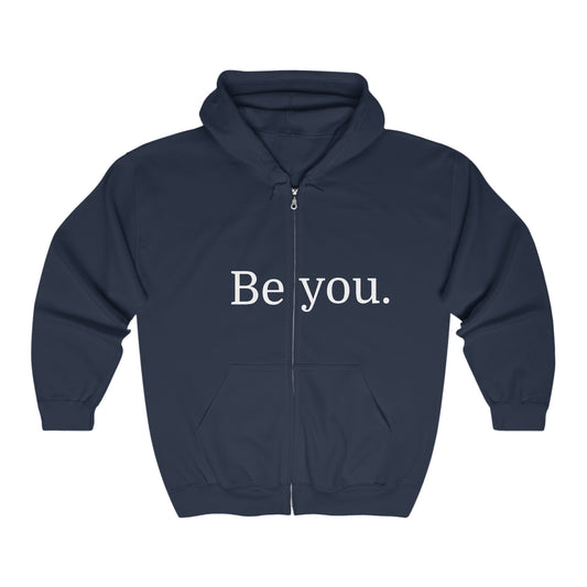 'Be You' Unisex Heavy Blend™ Full Zip Hooded Sweatshirt